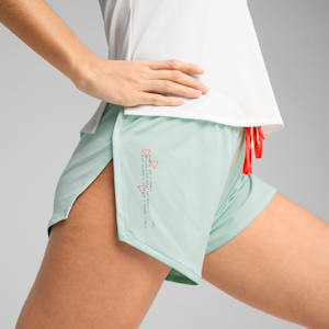 RUN Women's 3" Split Shorts, Peaceful Blue, extralarge